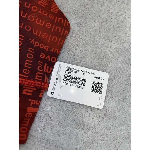 New! Lululemon Energy High Neck Bra Black Women’s 6 - Picture 9 of 9